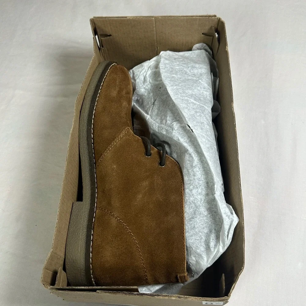 Crown Vintage Gaspen Chukka Boots Mens 8.5M Tobacco Brown Suede Leather New‎